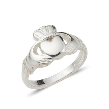 sterling silver small ladies classic claddagh ring