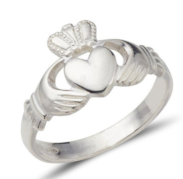 sterling silver gents classic claddagh ring
