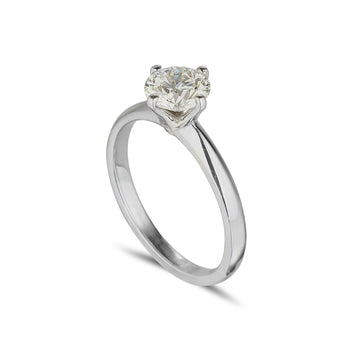 Solitaire ring 4 claw with 1.02 carat round brilliant Diamond