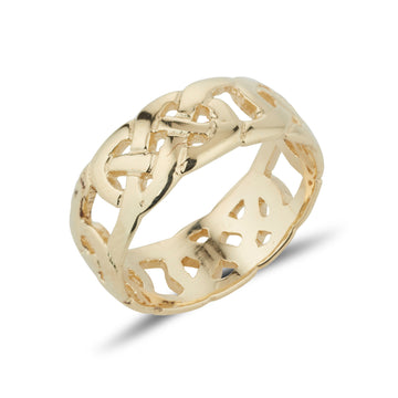 Celtic ring Wicklow design knot in Gold