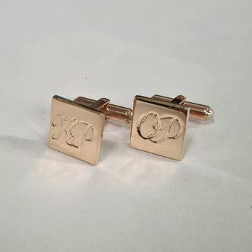 Rose-Gold Personalised Cuff-Links