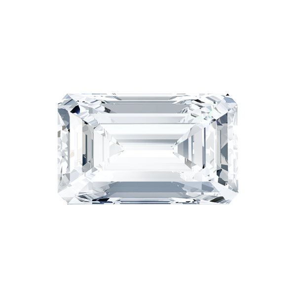 this picture shows an emerald cut diamond from the top table