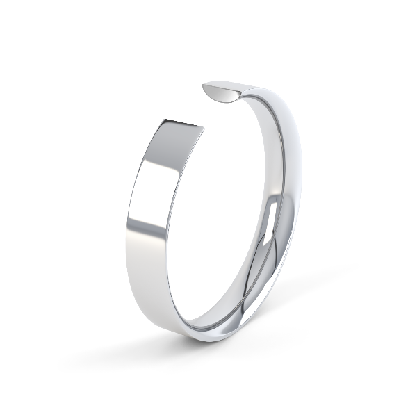 platinum 2.5mm classic easy fit profile wedding ring