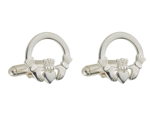 sterling silver claddagh cuff links classic style wit easy to use torpedo fittings