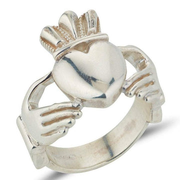 sterling silver extra big and heavy gents statement claddagh ring