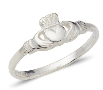 white gold delicate ladies claddagh ring classic simple