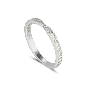 18ct white gold shaped diamond eternity ring