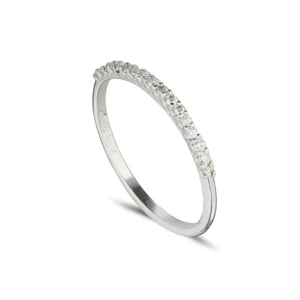 18ct white gold cathedral set diamond eternity ring