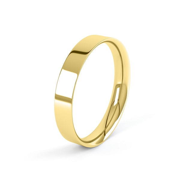 yellow gold 2mm easy fit profile wedding ring