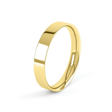 yellow gold 3mm easy fit profile wedding ring