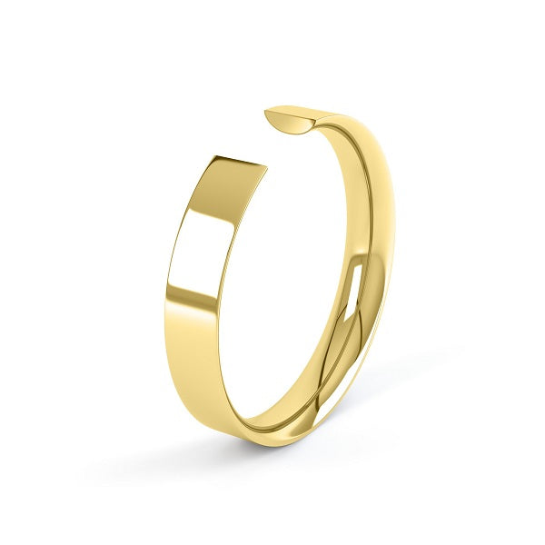 yellow gold 8mm easy fit profile wedding ring